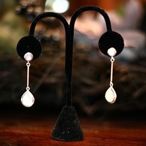 (NEW) Mother of Pearl 925 Earrings